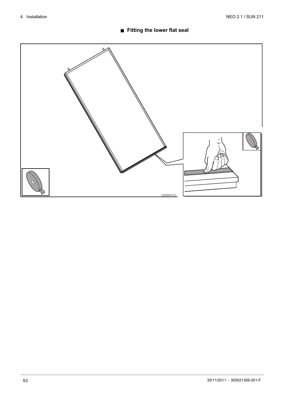 N fitting the lower flat seal | DE DIETRICH NEO 2.1 User Manual | Page 54 / 68