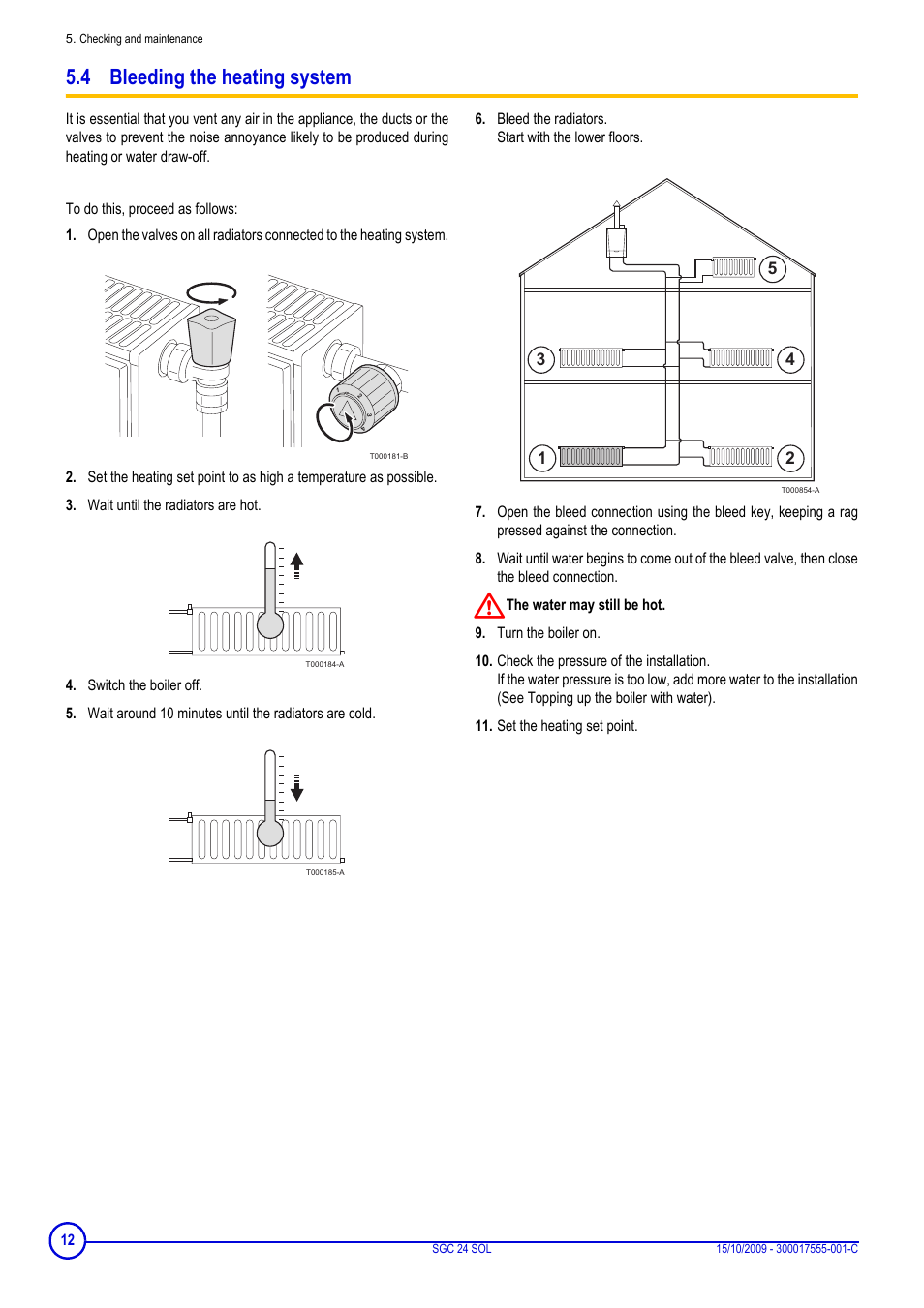 4 bleeding the heating system | DE DIETRICH SOLNEO SGC 24 SOL User Manual | Page 12 / 20