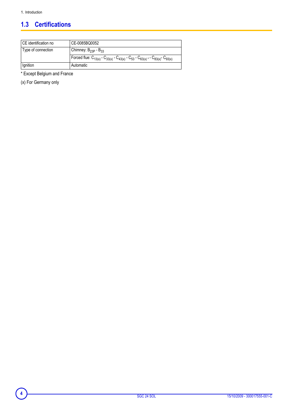 3 certifications | DE DIETRICH SOLNEO SGC 24 SOL User Manual | Page 4 / 20