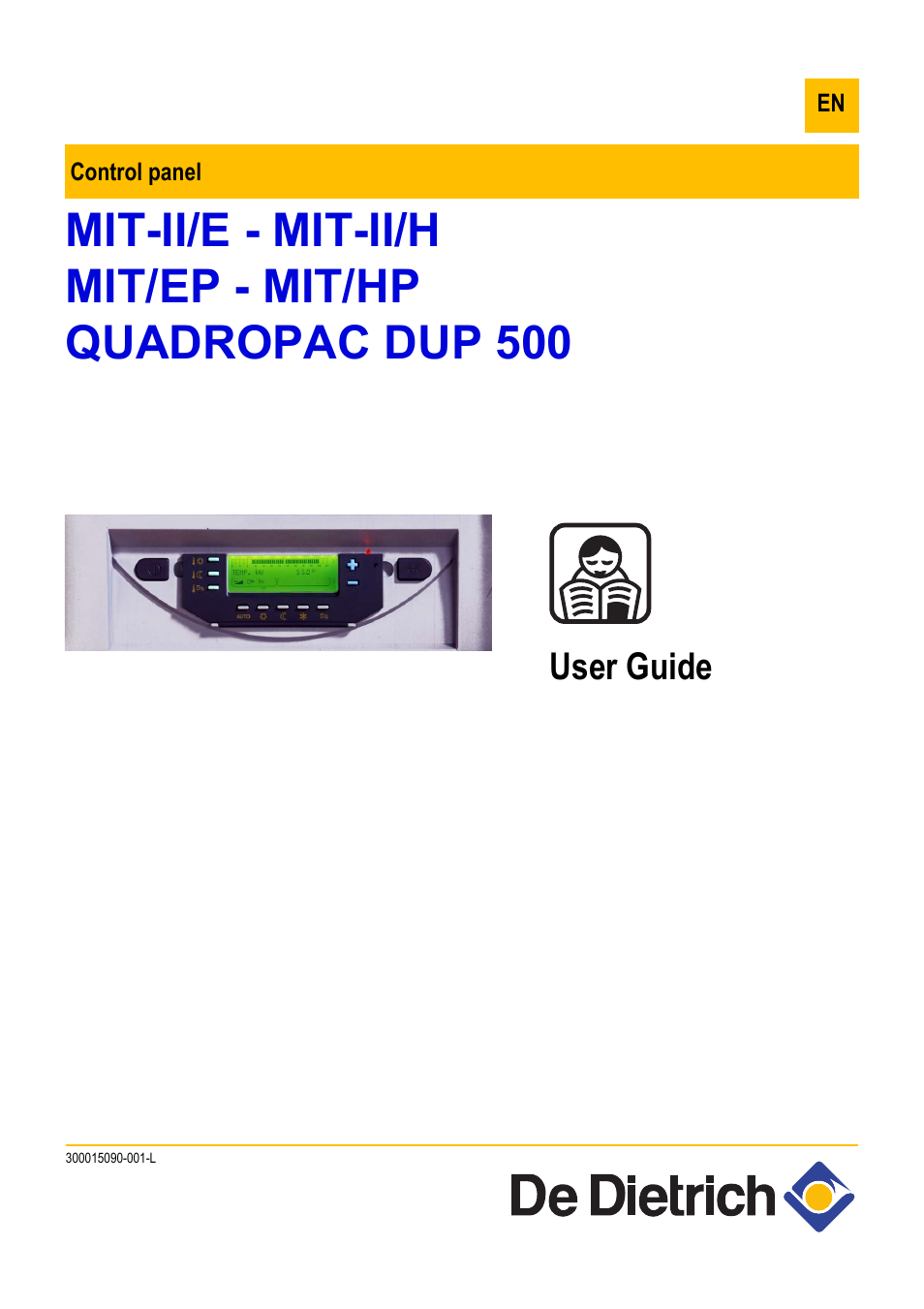 DE DIETRICH MIT-II-E, MIT-II-H, MIT-EP, MIT-HP and QUADROPAC DUP 500 User Manual | 24 pages