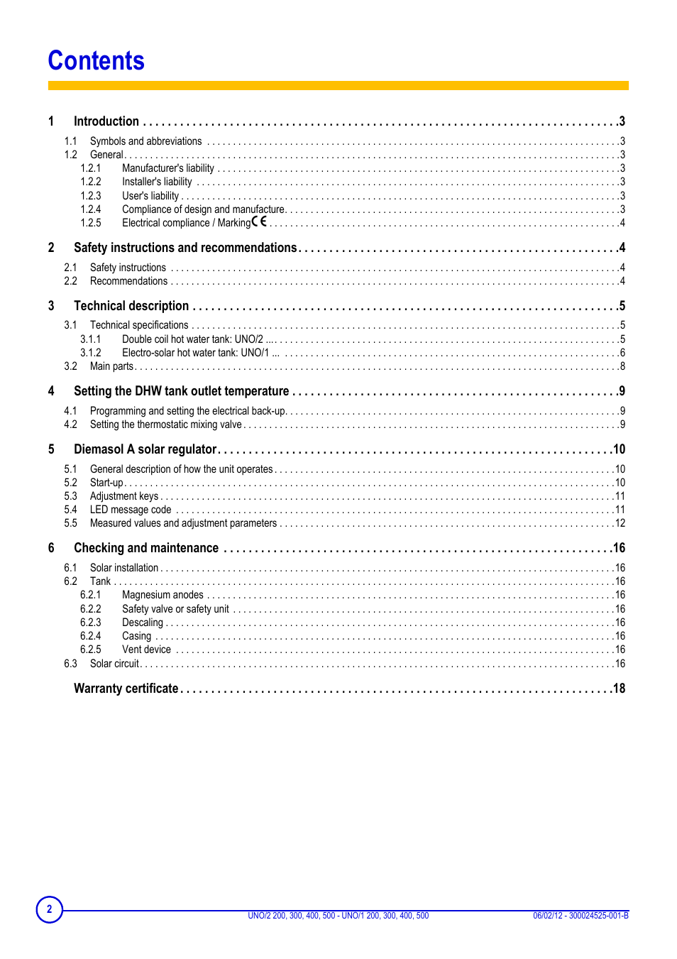 DE DIETRICH INISOL UNO-2 …, UNO-1 … User Manual | Page 2 / 20