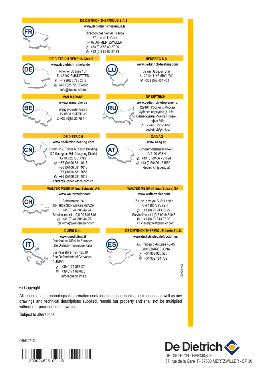 DE DIETRICH INISOL UNO-2 …, UNO-1 … User Manual | Page 20 / 20