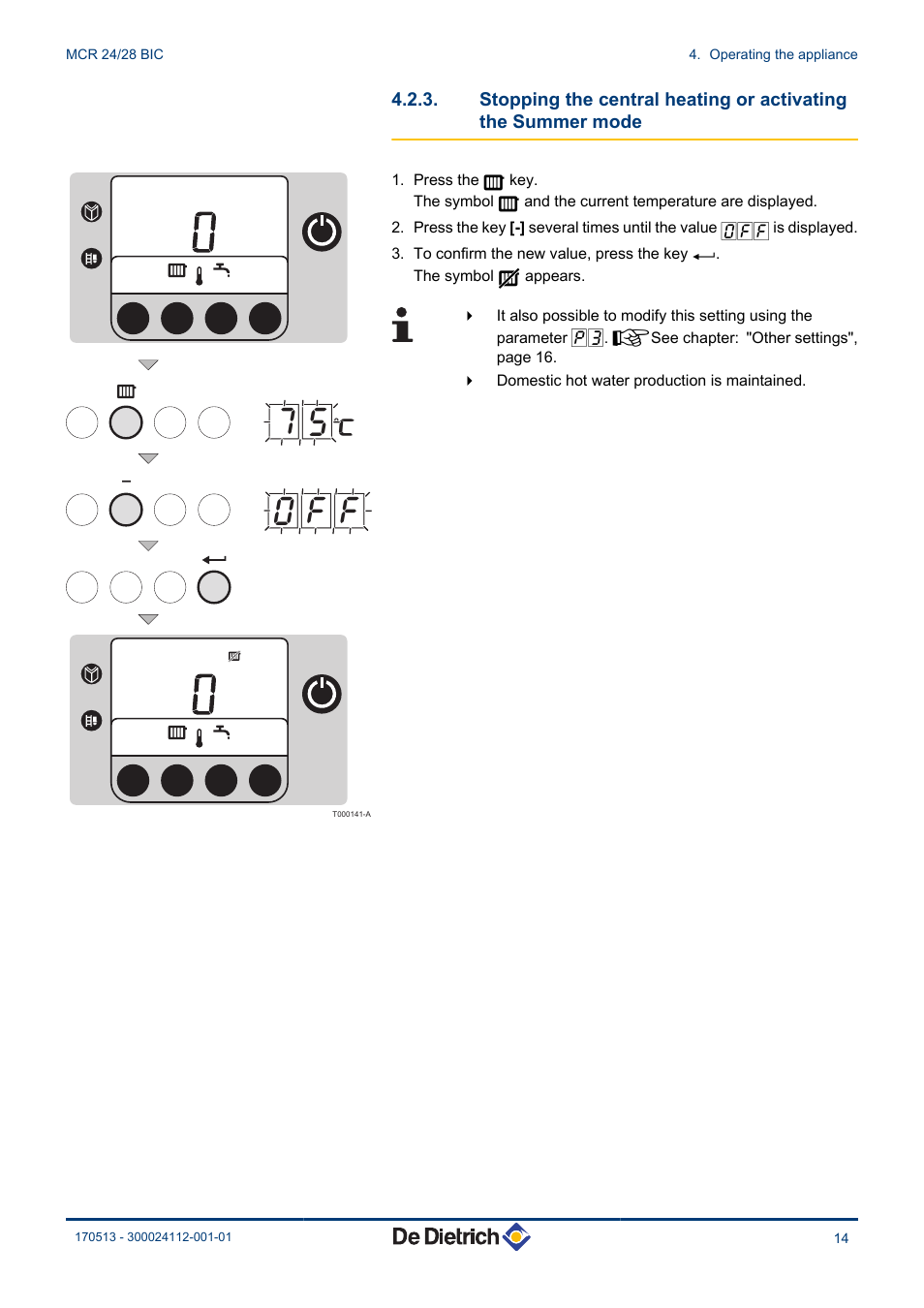 Mode | DE DIETRICH VIVADENS MCR 24_28 BIC User Manual | Page 15 / 36