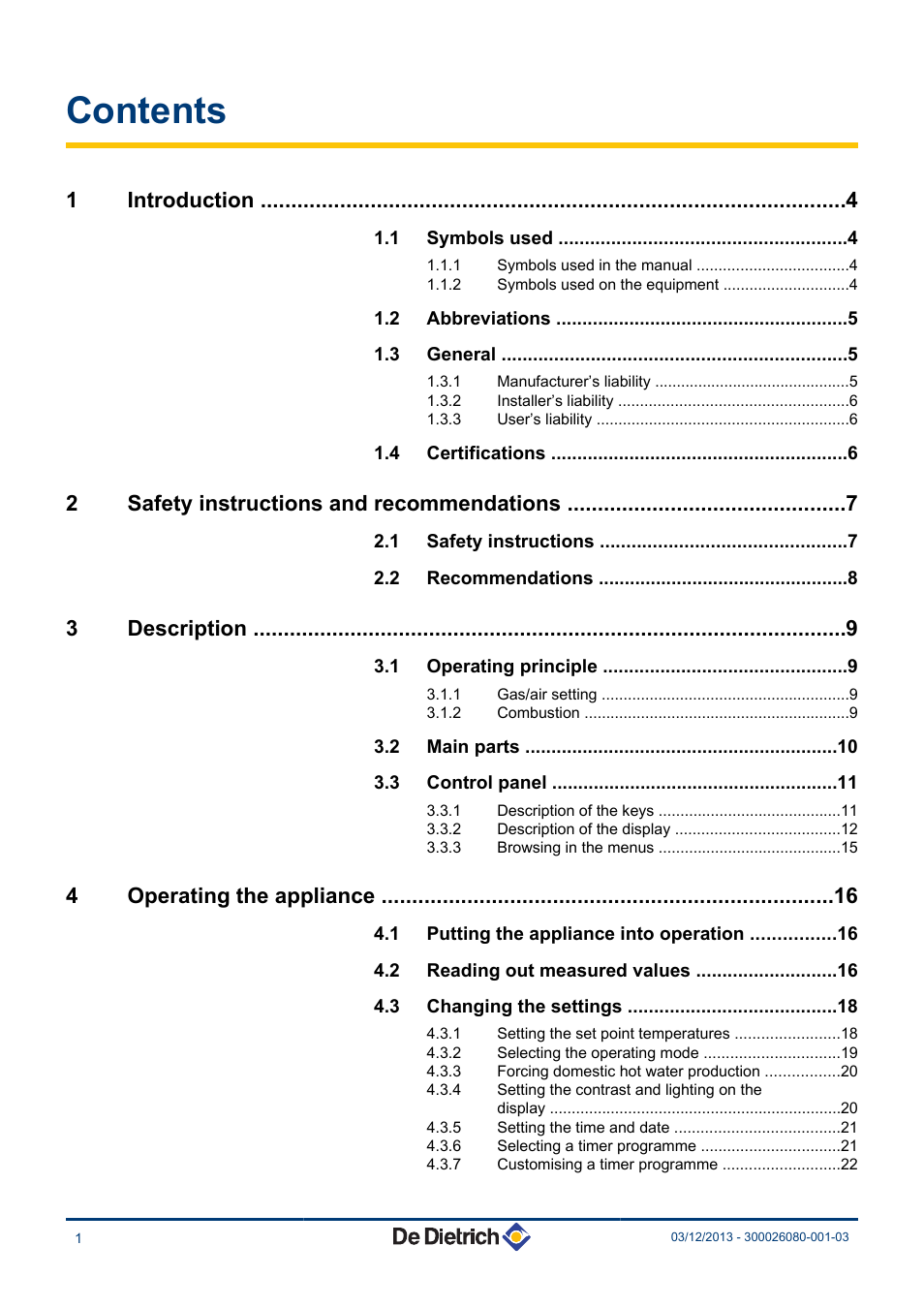 DE DIETRICH MODULENS AGC 15, AGC 25, AGC 35 User Manual | Page 2 / 44