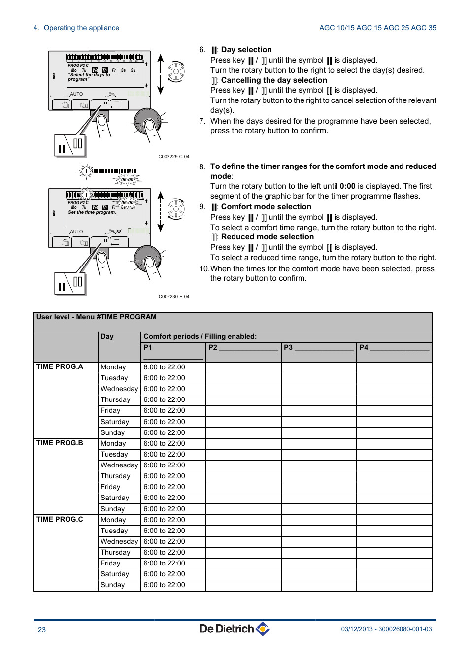 DE DIETRICH MODULENS AGC 15, AGC 25, AGC 35 User Manual | Page 24 / 44