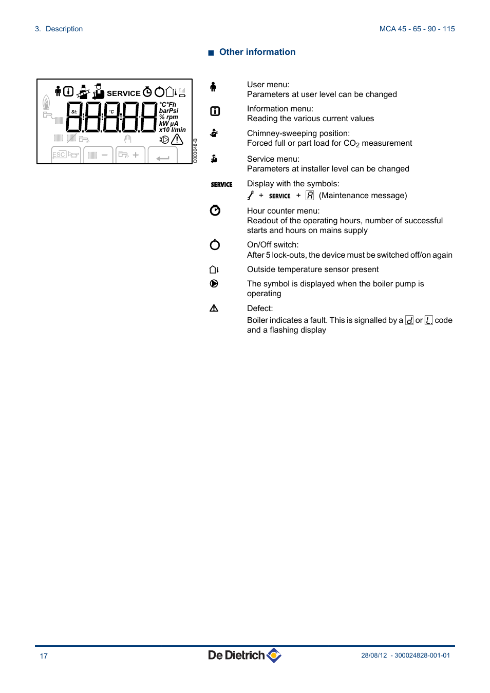 DE DIETRICH INNOVENS PRO MCA 45 - 65 - 90 - 115 User Manual | Page 18 / 56