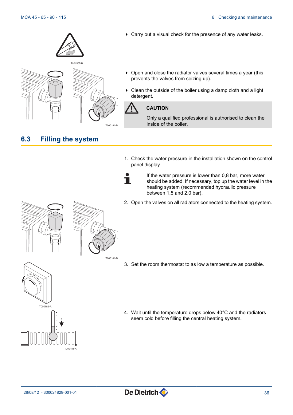 Filling the system, 3 filling the system | DE DIETRICH INNOVENS PRO MCA 45 - 65 - 90 - 115 User Manual | Page 37 / 56