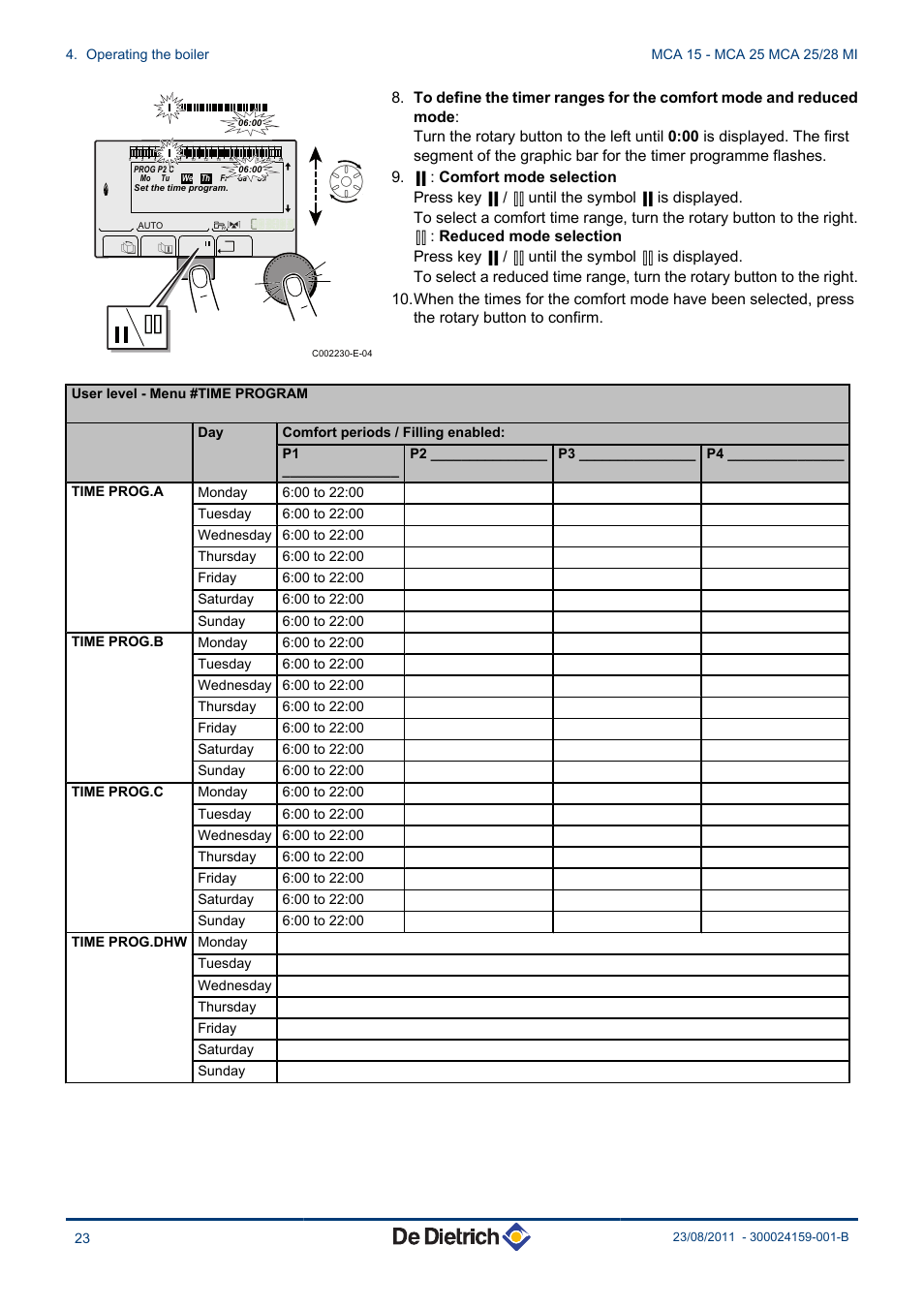 DE DIETRICH INNOVENS MCA 15 - MCA 25 - MCA 25_28 MI User Manual | Page 24 / 44