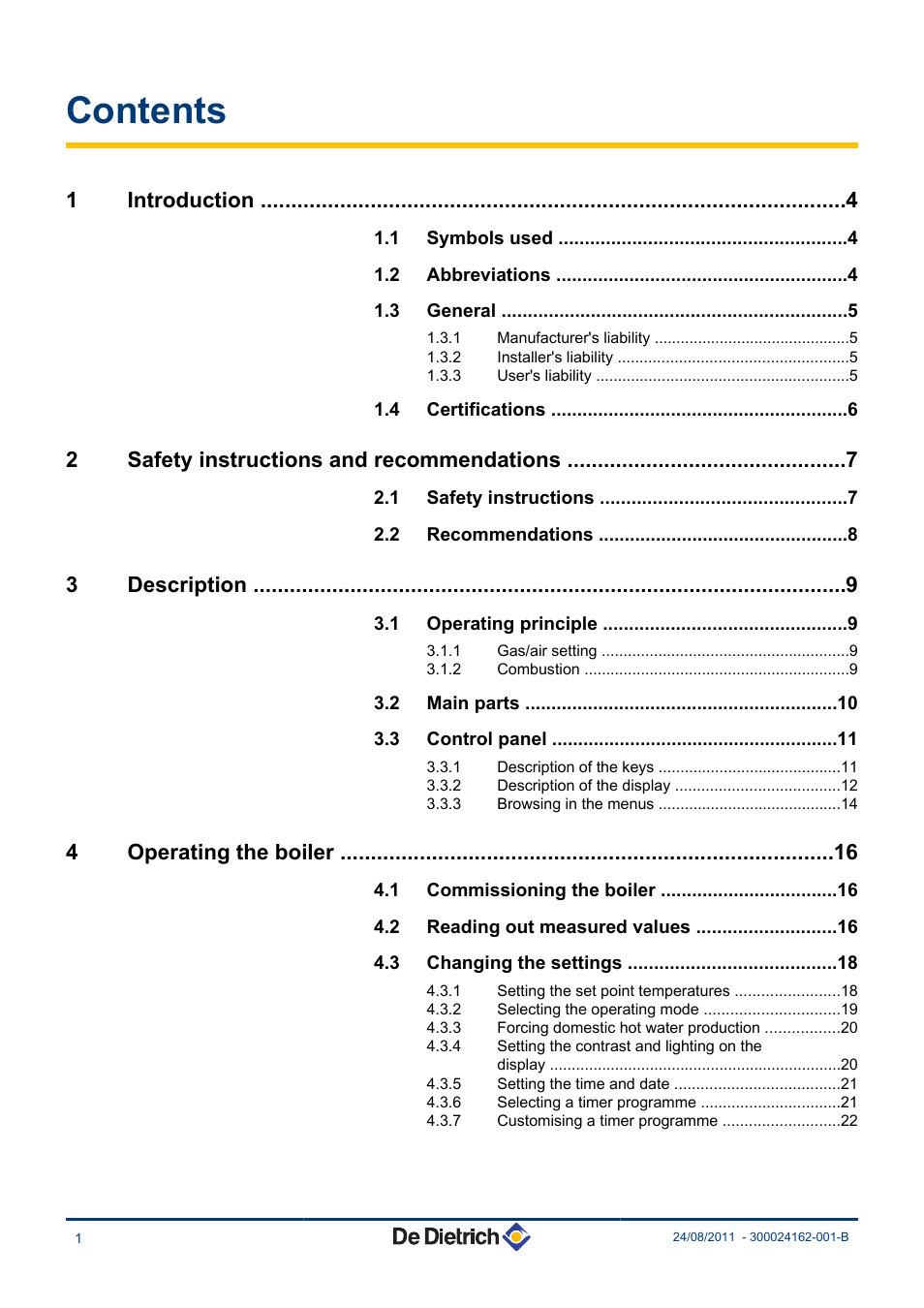 DE DIETRICH INNOVENS MCA 35 User Manual | Page 2 / 44