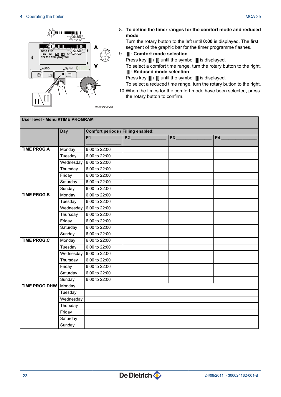 DE DIETRICH INNOVENS MCA 35 User Manual | Page 24 / 44