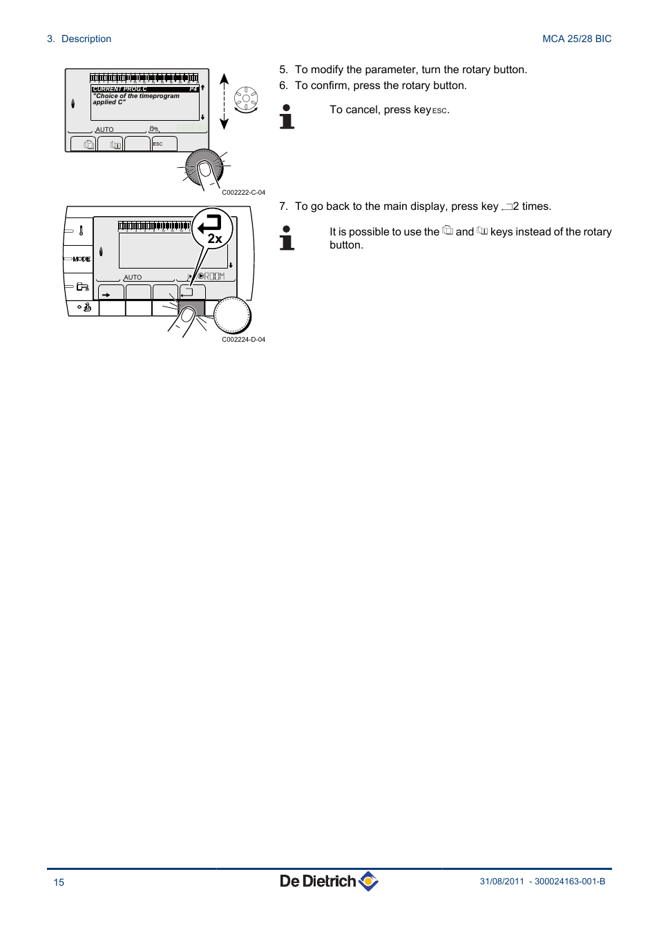 DE DIETRICH INNOVENS MCA 25_28 BIC User Manual | Page 16 / 44