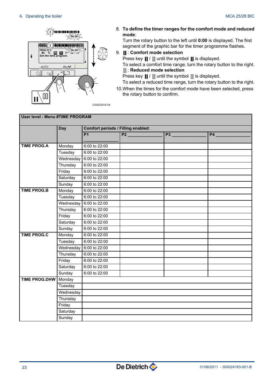 DE DIETRICH INNOVENS MCA 25_28 BIC User Manual | Page 24 / 44