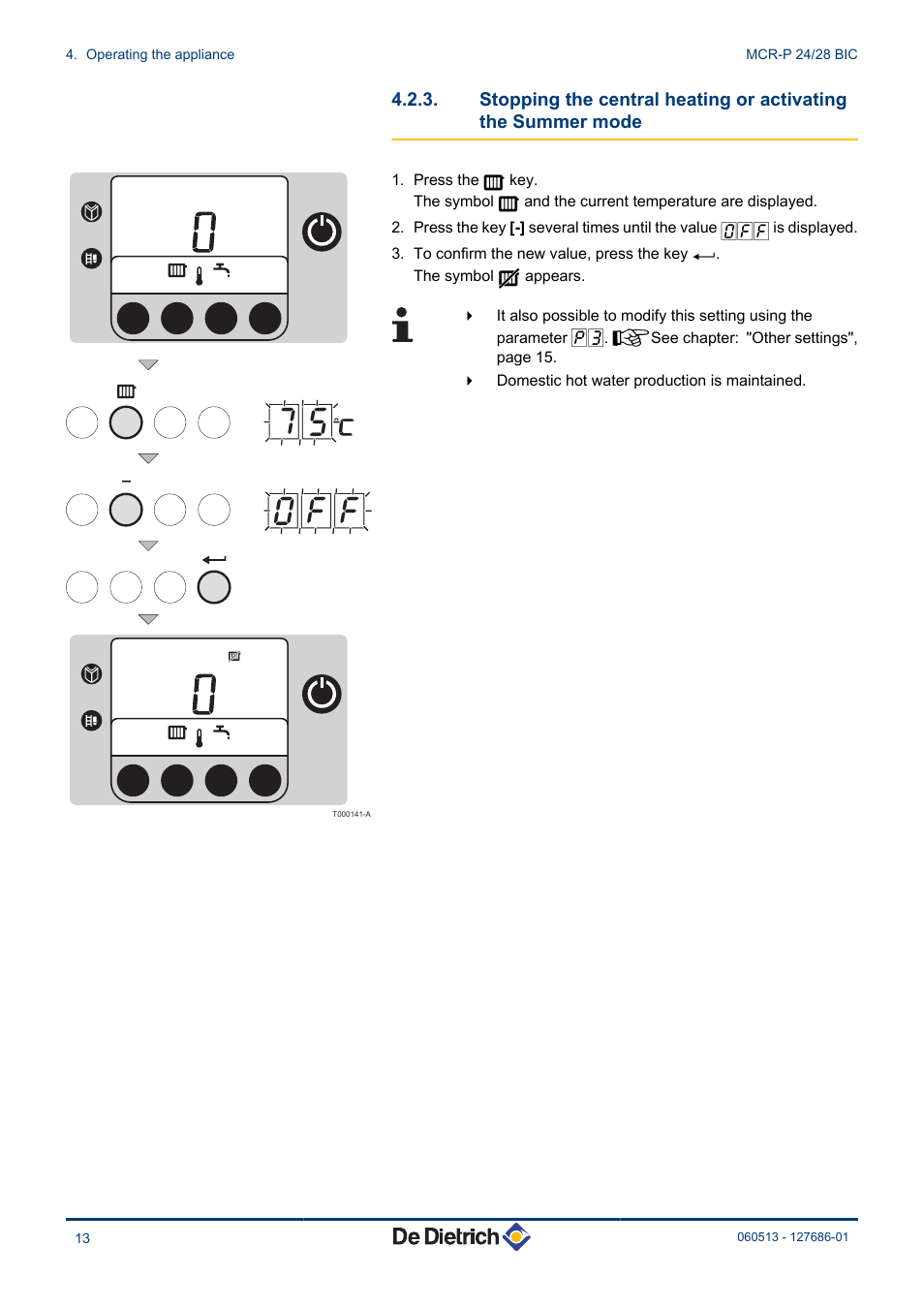 Mode | DE DIETRICH VIVADENS MCR-P 24_28 BIC User Manual | Page 14 / 36