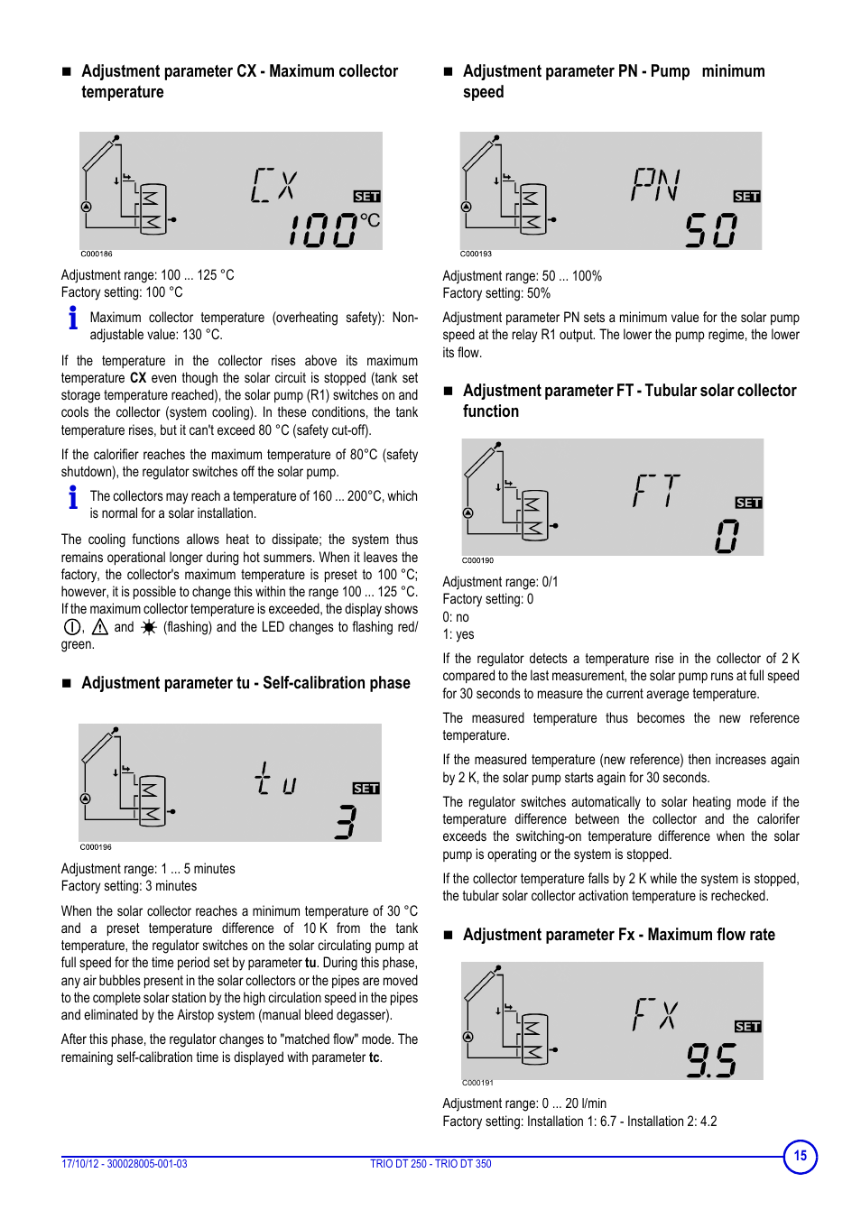 DE DIETRICH DIETRISOL TRIO DT 250 - TRIO DT 350 User Manual | Page 15 / 24