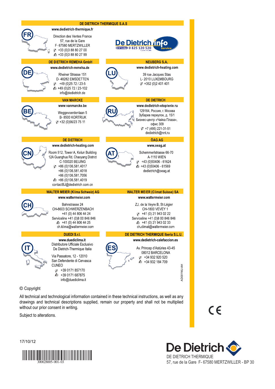 DE DIETRICH DIETRISOL TRIO DT 250 - TRIO DT 350 User Manual | Page 24 / 24