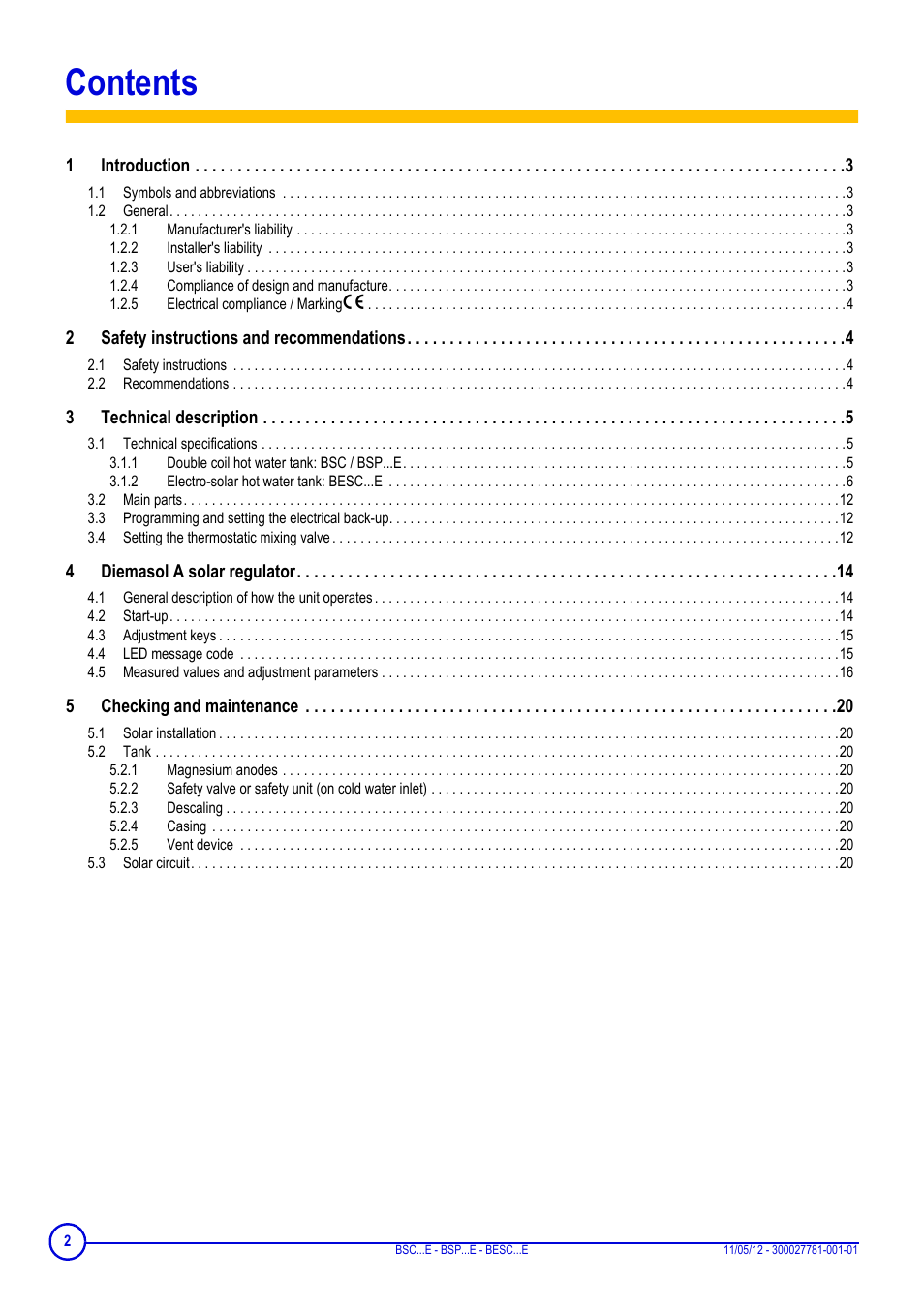 DE DIETRICH BSC...E - BSP...E - BESC...E User Manual | Page 2 / 24