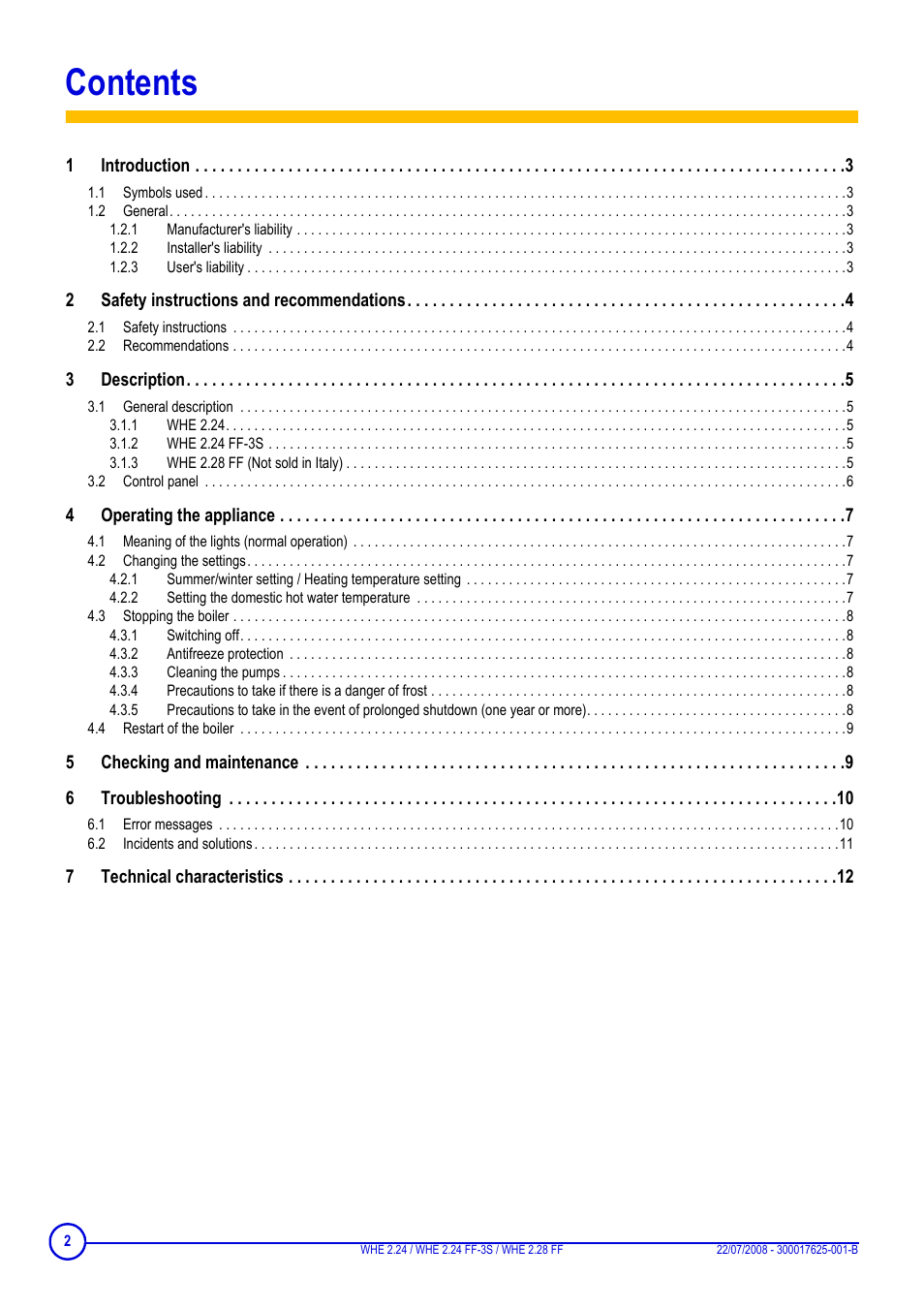 DE DIETRICH WHE 2.24, WHE 2.24 FF-3S, WHE 2.28 FF User Manual | Page 2 / 16