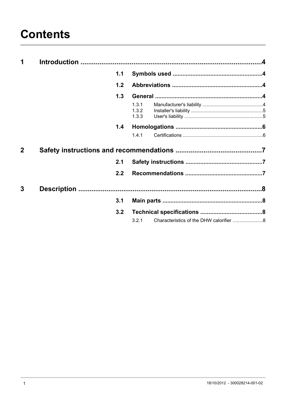 DE DIETRICH 220 SHL User Manual | Page 2 / 24