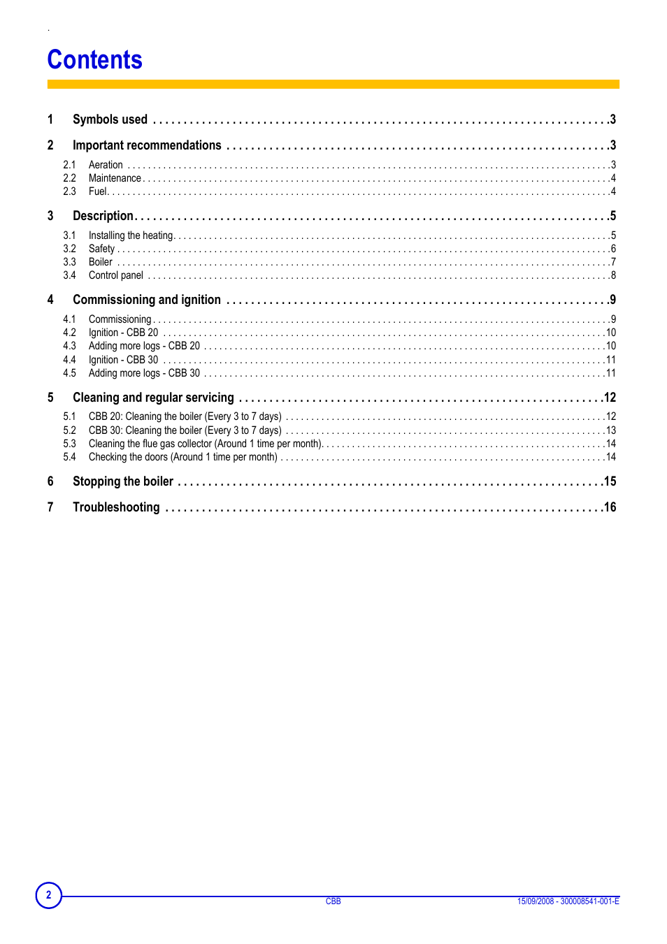 DE DIETRICH CBB User Manual | Page 2 / 20