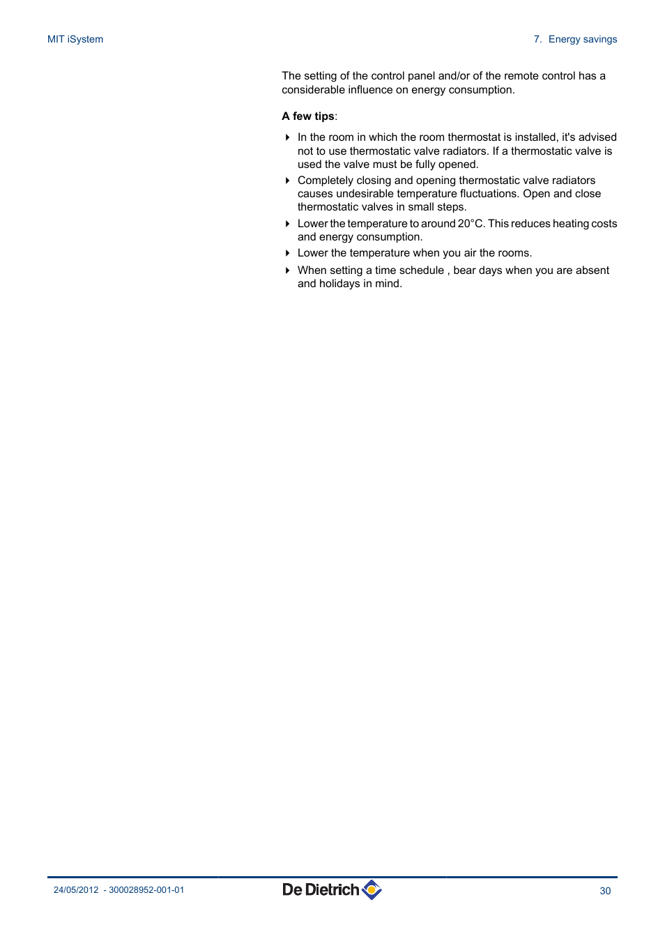 DE DIETRICH MIT iSystem User Manual | Page 31 / 36