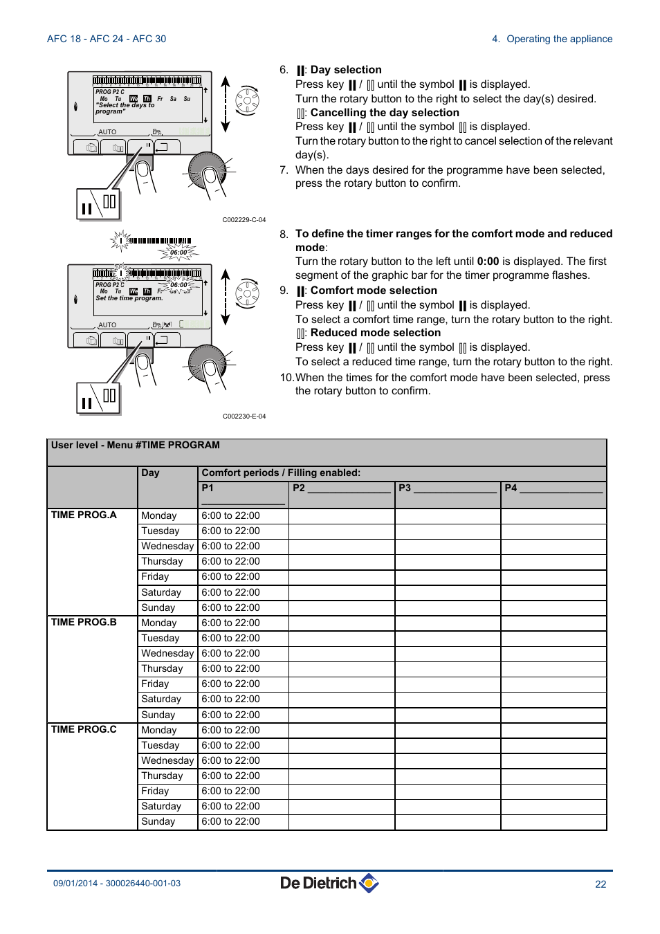 DE DIETRICH AFC 18 - AFC 24 - AFC 30 User Manual | Page 23 / 44