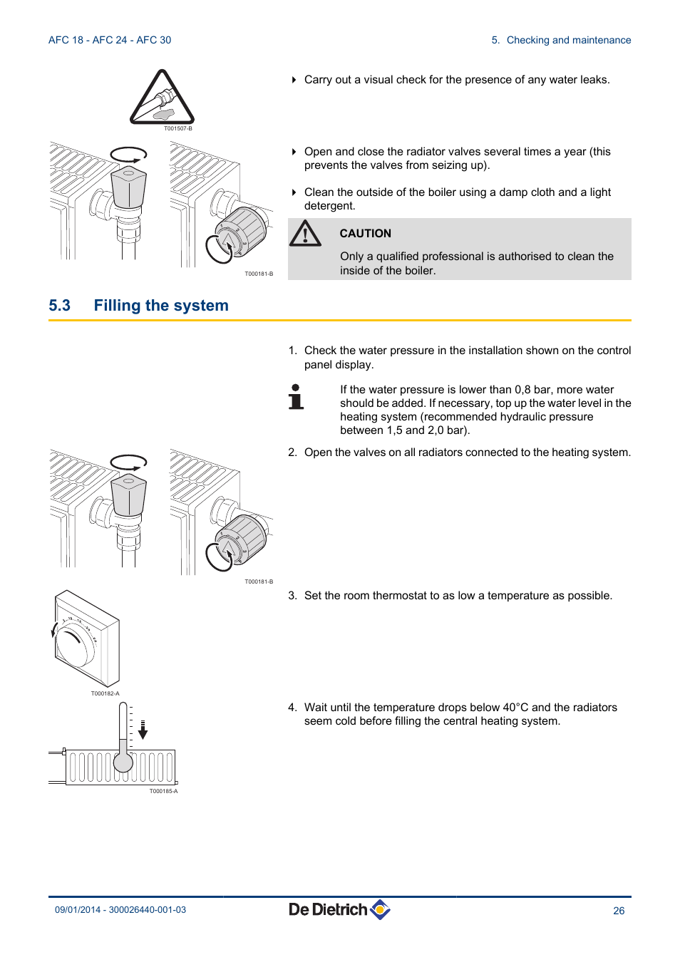 Filling the system, 3 filling the system | DE DIETRICH AFC 18 - AFC 24 - AFC 30 User Manual | Page 27 / 44