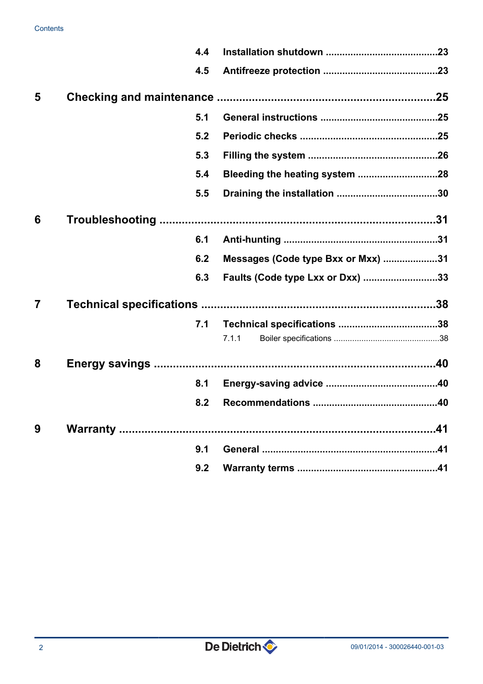 DE DIETRICH AFC 18 - AFC 24 - AFC 30 User Manual | Page 3 / 44