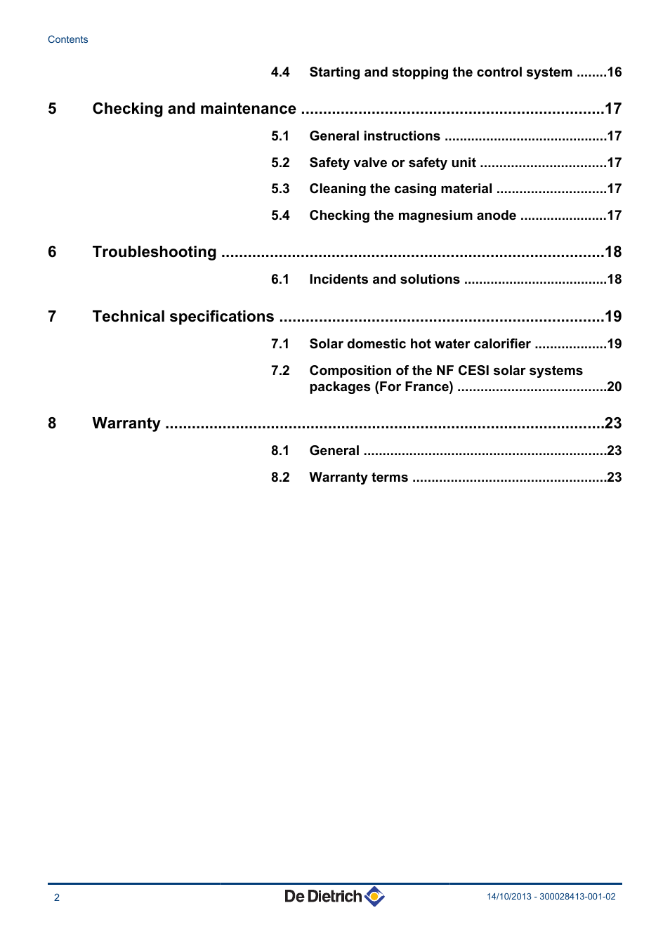 DE DIETRICH BSL 200...400 - BESL 200...400 User Manual | Page 3 / 28
