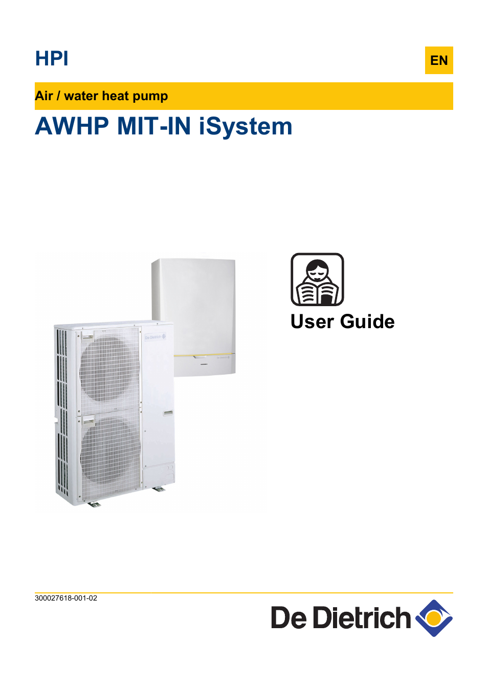 DE DIETRICH AWHP MIT-IN iSystem User Manual | 36 pages