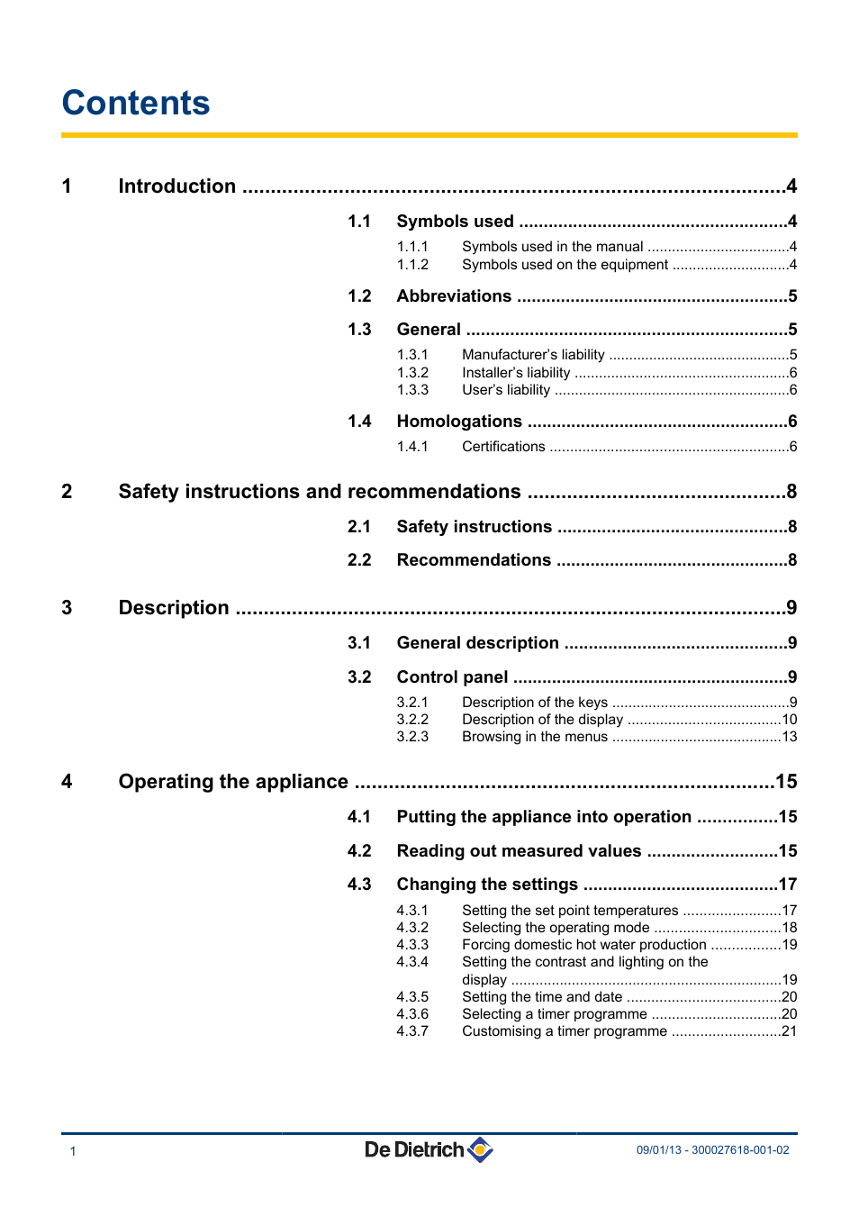 DE DIETRICH AWHP MIT-IN iSystem User Manual | Page 2 / 36