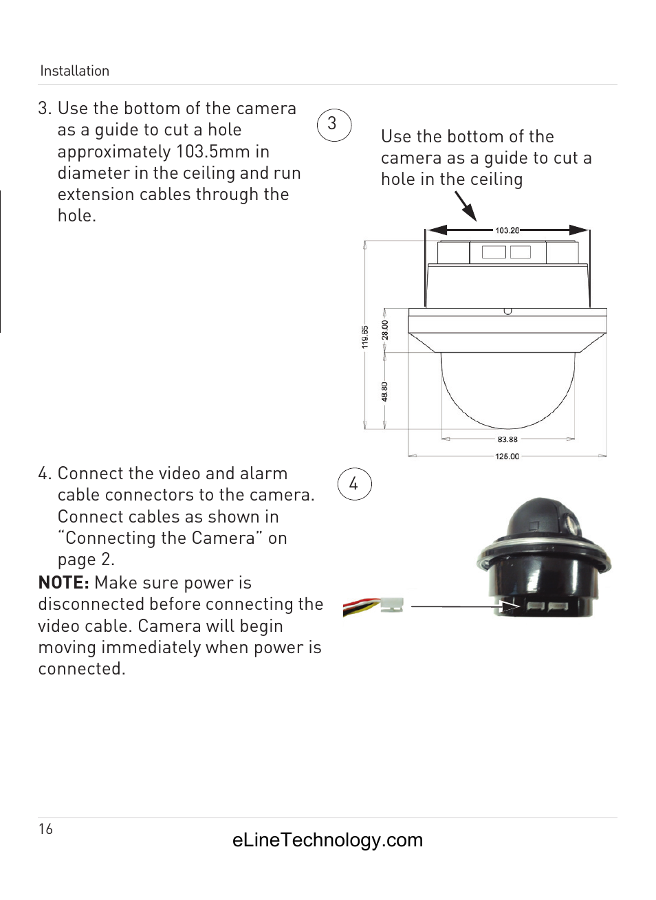 4 flush mounting (indoor only), En gl is h | eLine Technology ANPTZ-70-10DN User Manual | Page 21 / 42