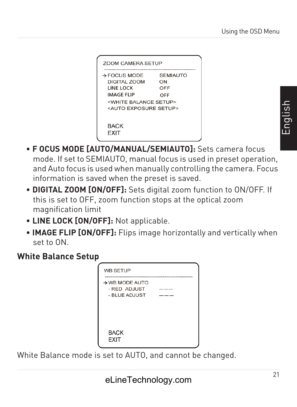 En gl is h | eLine Technology ANPTZ-70-10DN User Manual | Page 26 / 42