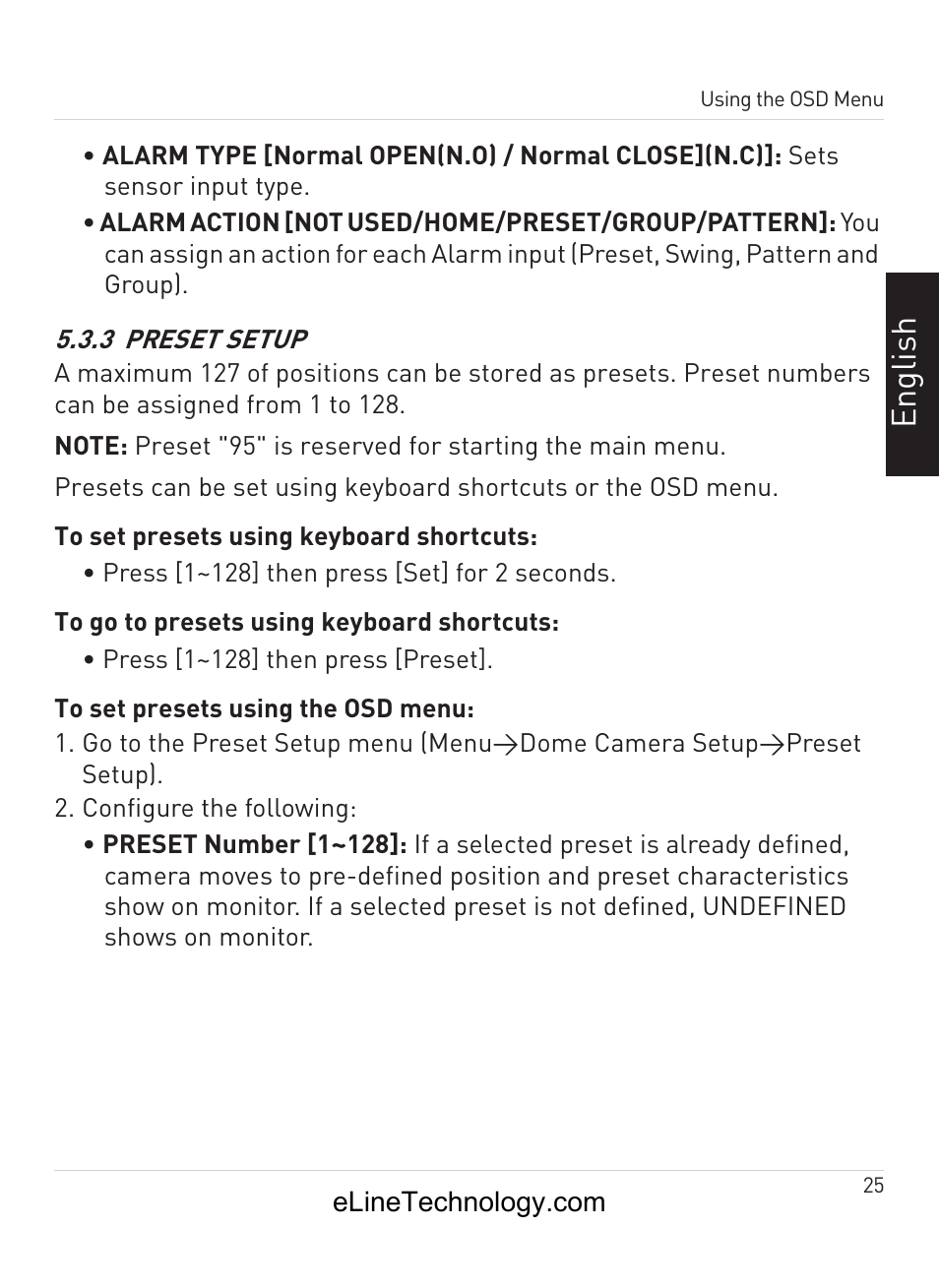 En gl is h | eLine Technology ANPTZ-70-10DN User Manual | Page 30 / 42