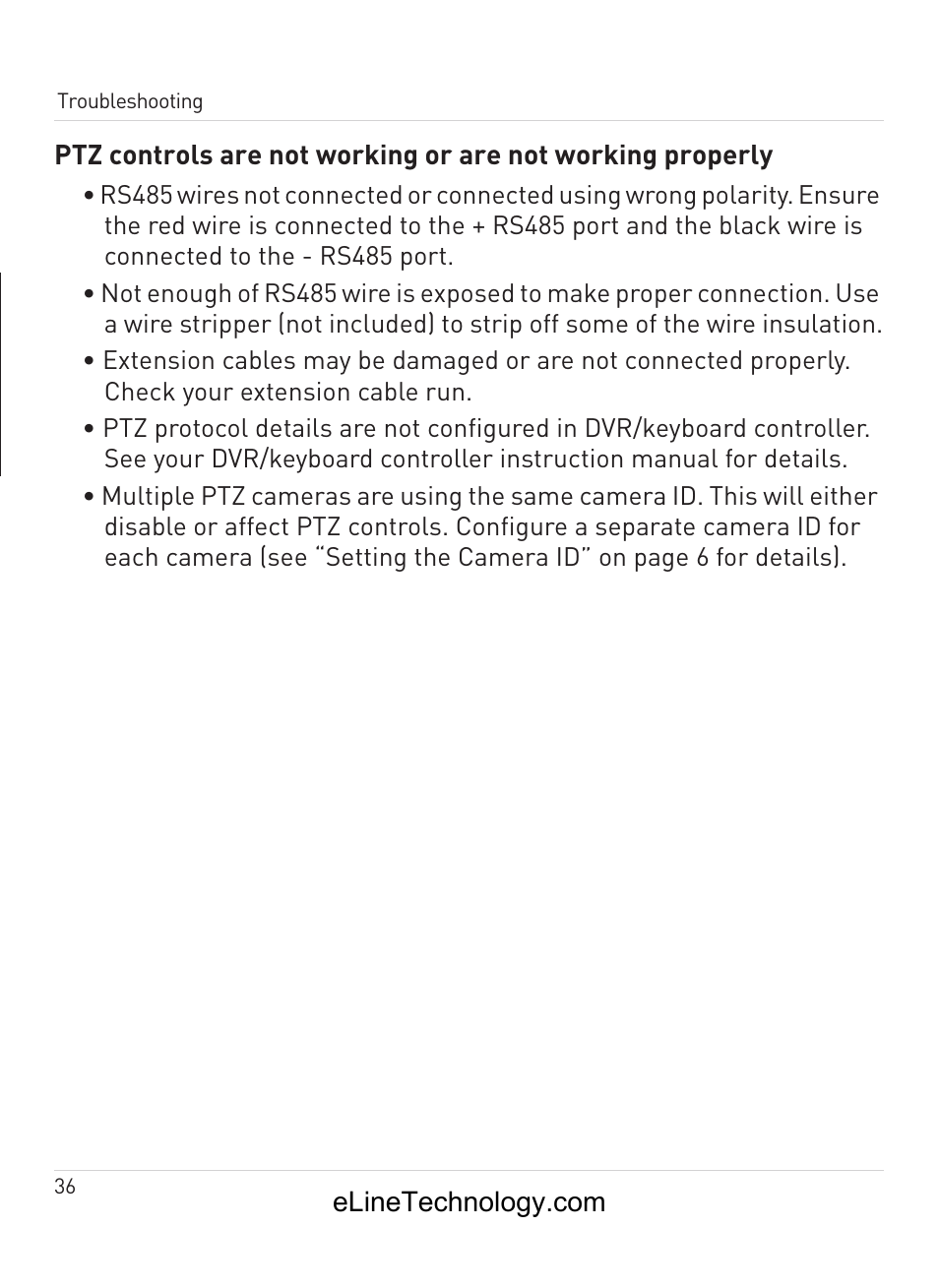 Troubleshooting, En gl is h | eLine Technology ANPTZ-70-10DN User Manual | Page 41 / 42