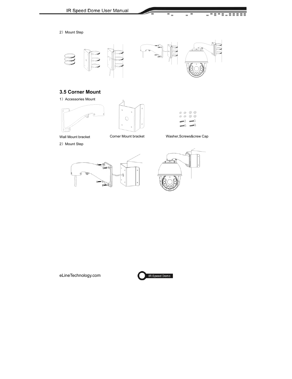 5 corner mount | eLine Technology ANPTZ-56-37R User Manual | Page 18 / 46