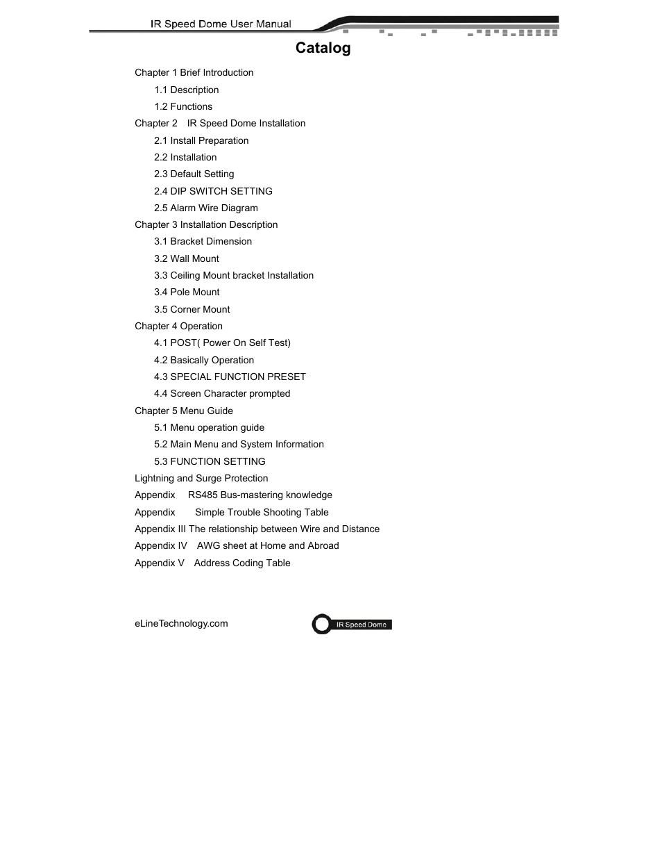 Catalog | eLine Technology ANPTZ-56-37R User Manual | Page 6 / 46