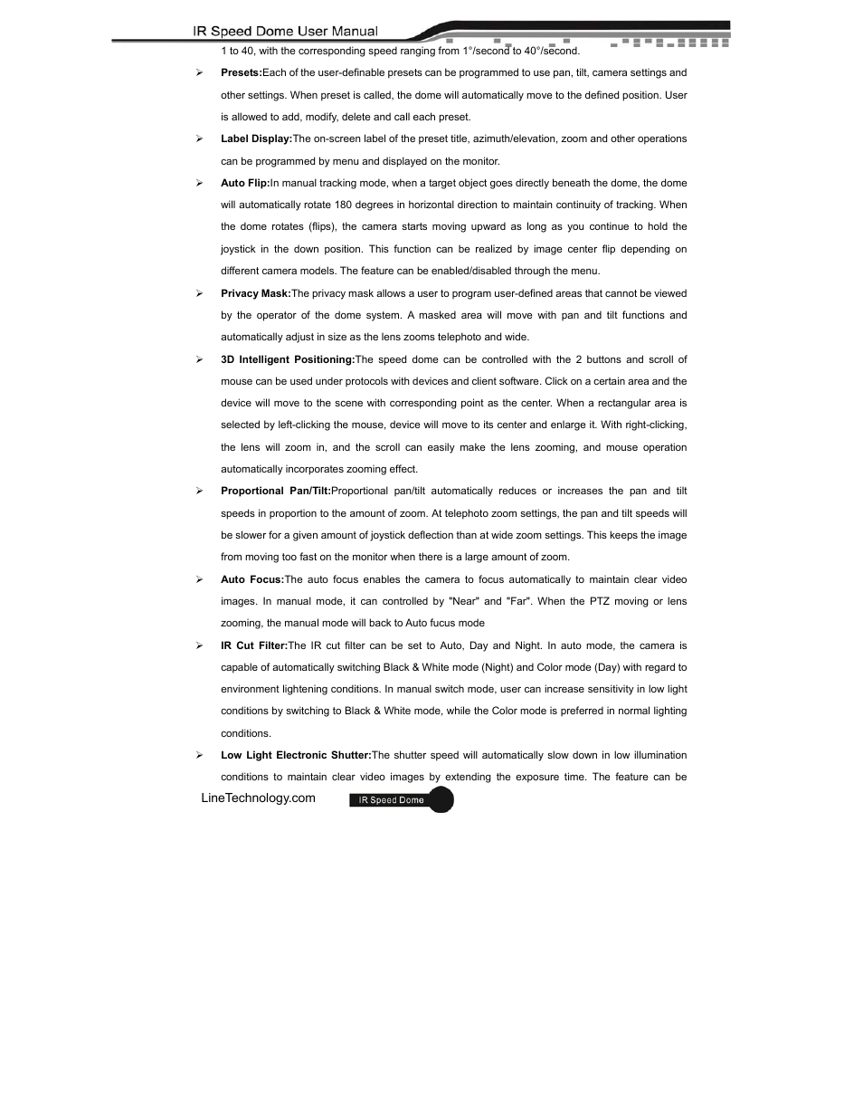 eLine Technology ANPTZ-56-37R User Manual | Page 9 / 46