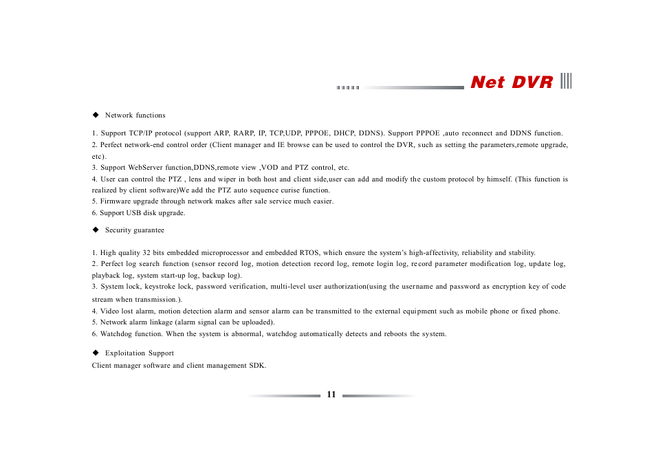 Net dvr | eLine Technology ECO3 User Manual User Manual | Page 11 / 76