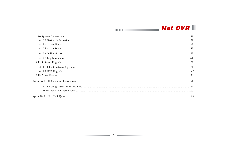Net dvr | eLine Technology ECO3 User Manual User Manual | Page 5 / 76