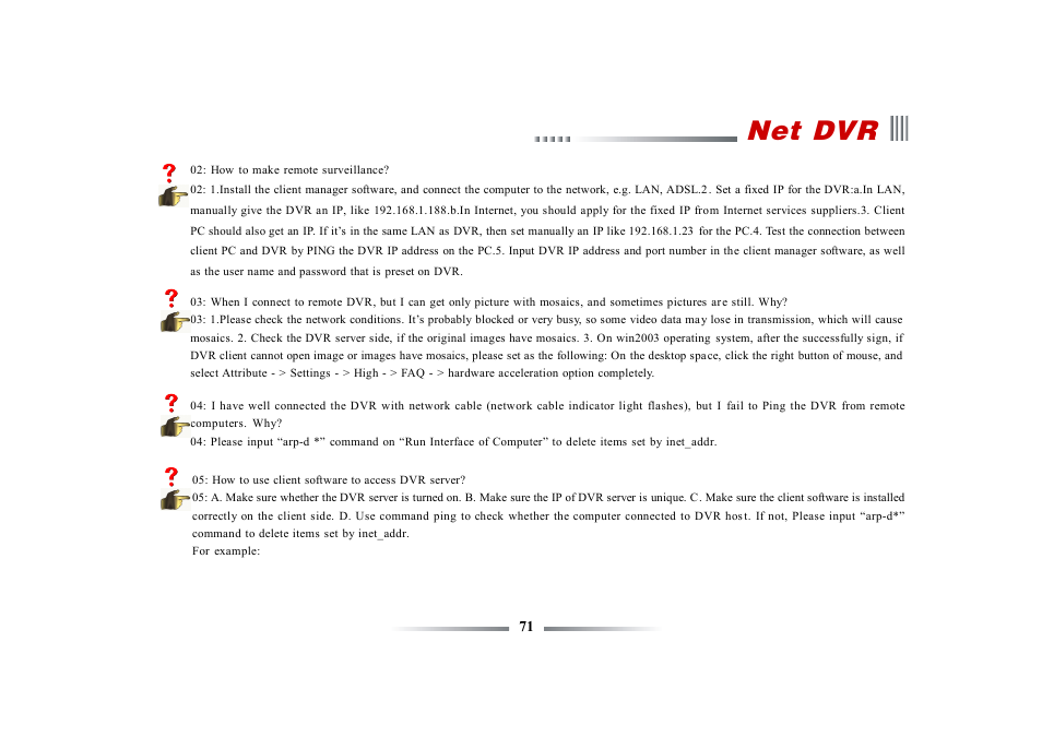 Net dvr | eLine Technology ECO3 User Manual User Manual | Page 71 / 76