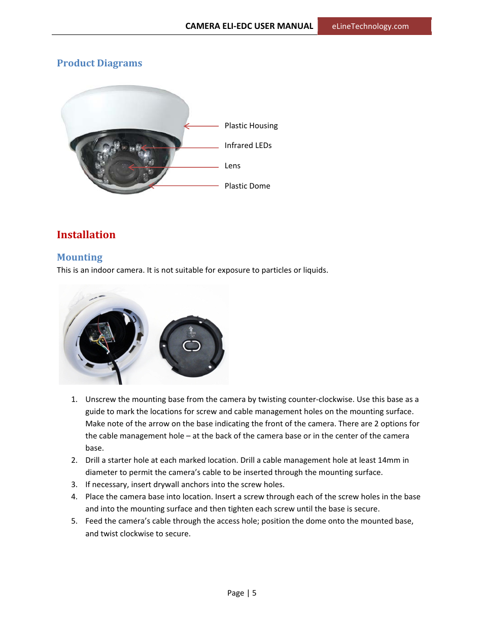Installation | eLine Technology EDC User Manual User Manual | Page 5 / 10