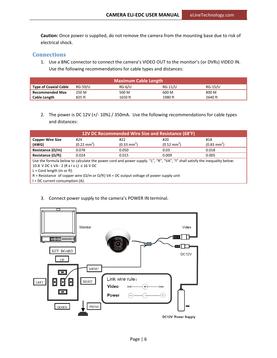 Connections | eLine Technology EDC User Manual User Manual | Page 6 / 10