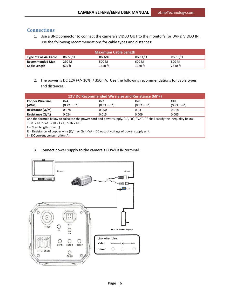 Connections | eLine Technology EFB_EEFB User Manual User Manual | Page 6 / 9