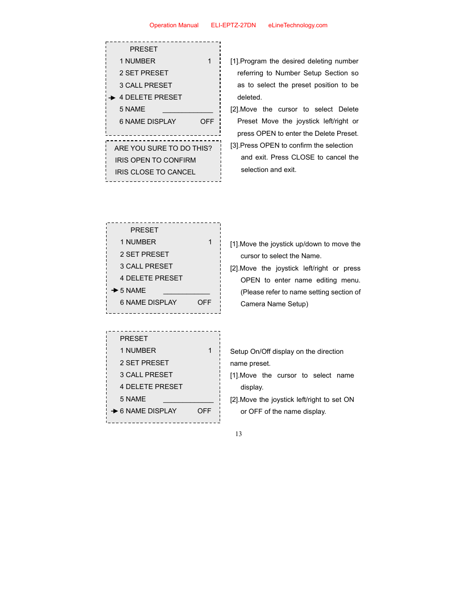 eLine Technology EPTZ-27DN User Manual User Manual | Page 14 / 26