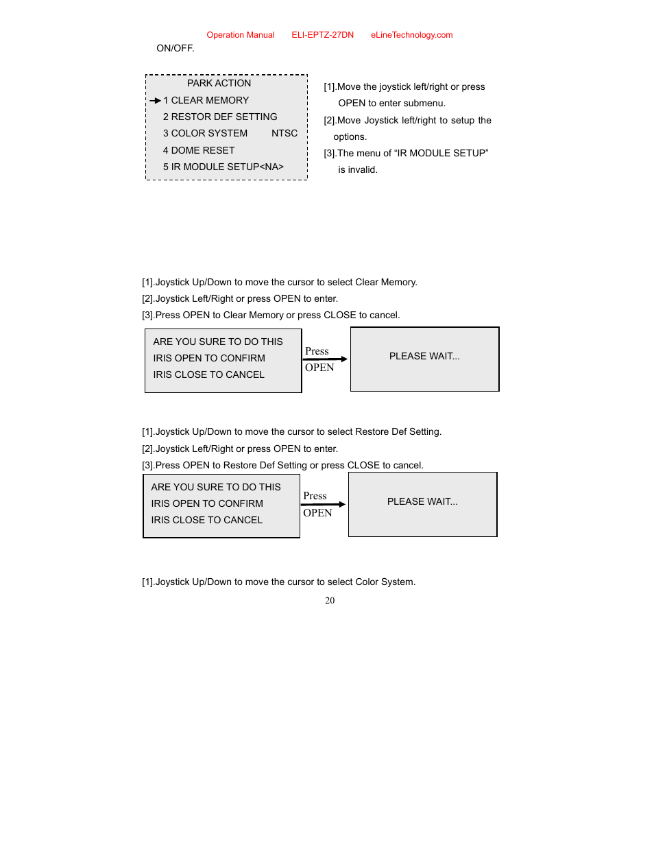 eLine Technology EPTZ-27DN User Manual User Manual | Page 21 / 26