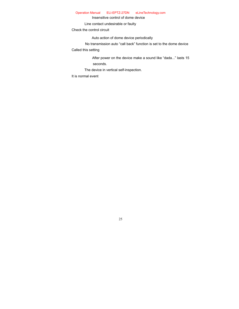 eLine Technology EPTZ-27DN User Manual User Manual | Page 26 / 26