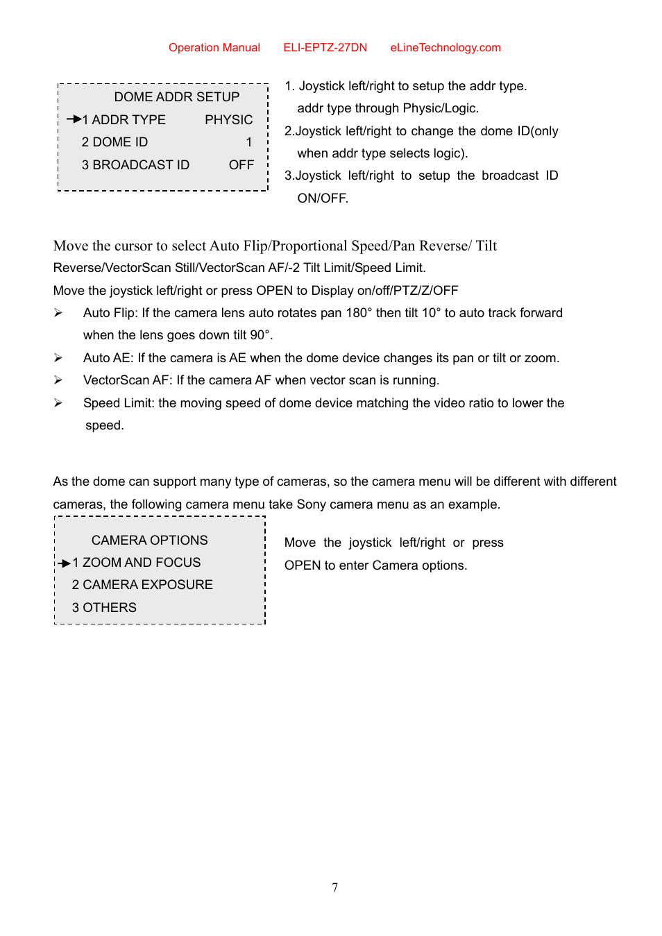 eLine Technology EPTZ-27DN User Manual User Manual | Page 8 / 26