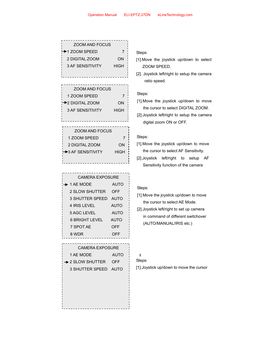 eLine Technology EPTZ-27DN User Manual User Manual | Page 9 / 26