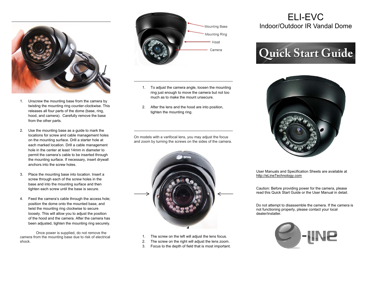 eLine Technology EVC Quick Start User Manual | 2 pages