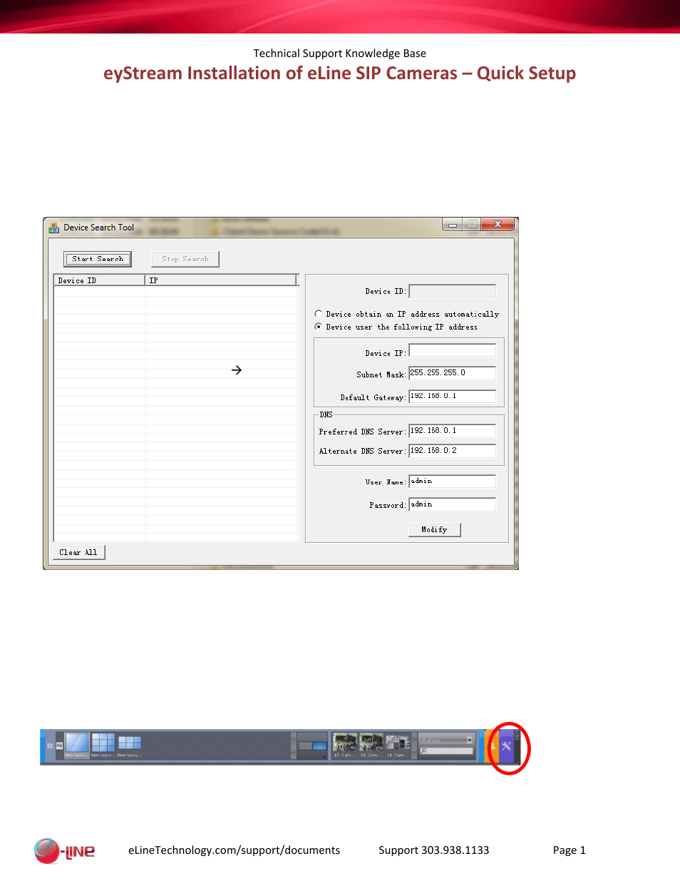 eLine Technology EYS-SIP User Manual | 3 pages
